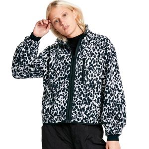 Women's Leopard Print Sherpa Jacket - Sandy Liang x Target Black/White S